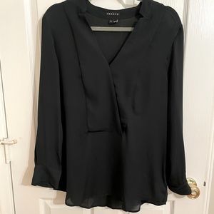 Theory, size large, long sleeve, silk blouse